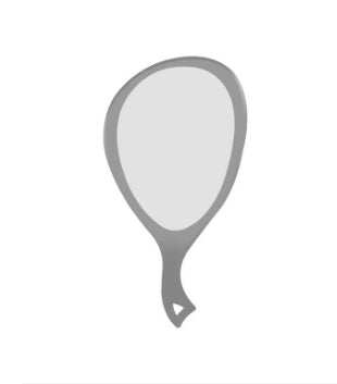 Grey Teardrop Hand Mirror (10"X19")