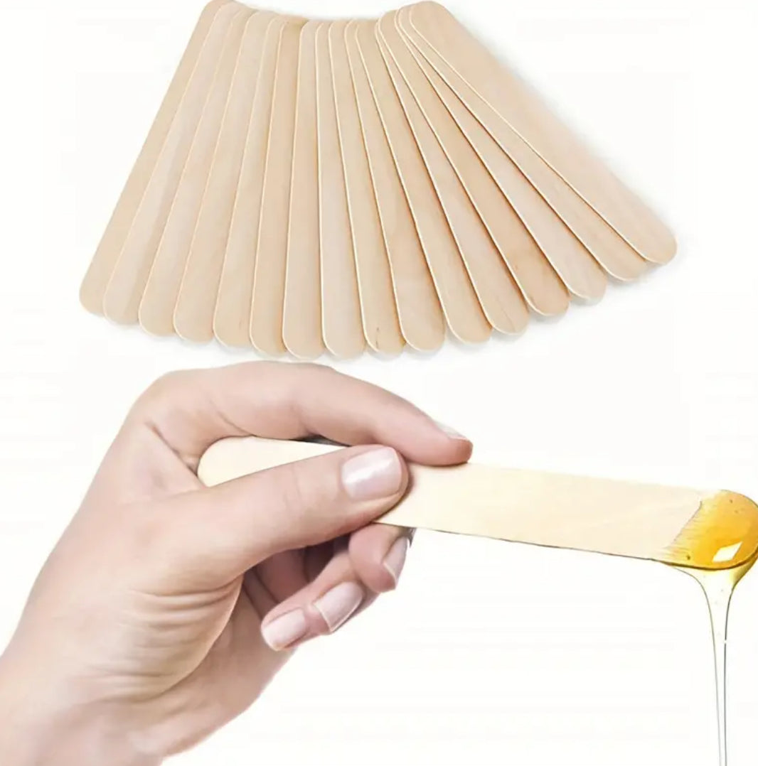 Wooden Wax Sticks (50pcs)