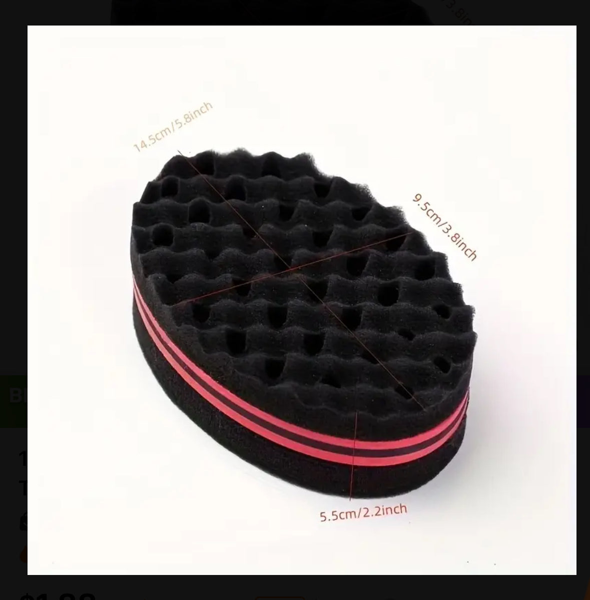 Double sided foam twist/curl sponge