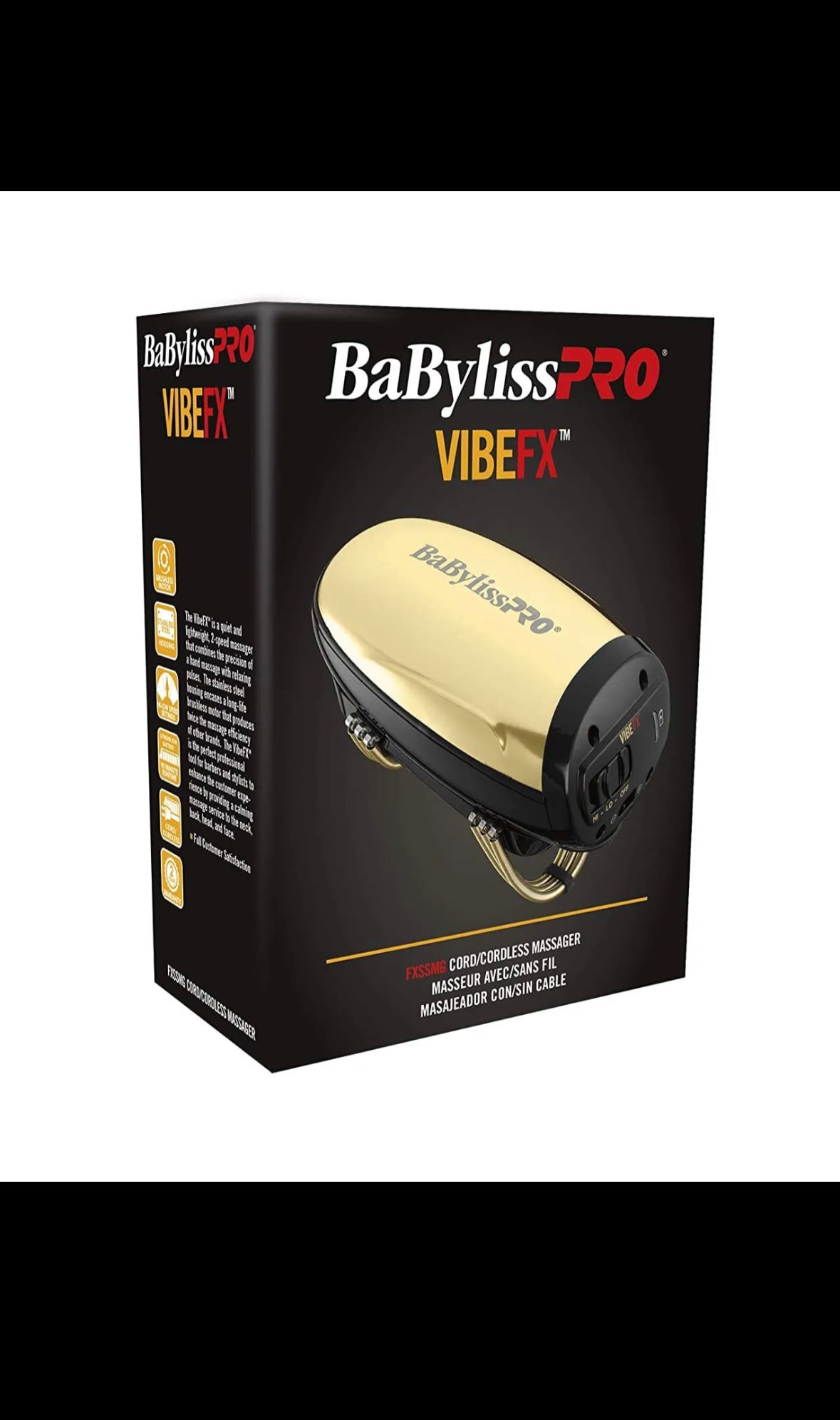 Babyliss Pro Gold Vibefx Cordless Massager