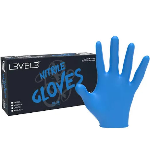 L3VEL3 Nitrile Gloves (Blue)