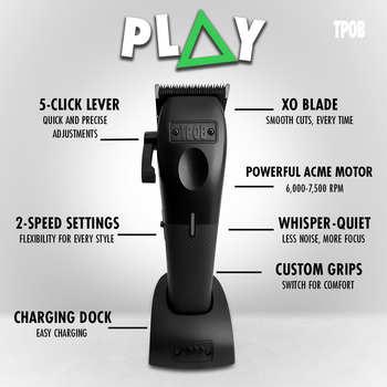 TPOB PLAY Blackout/Panda Edition Clipper