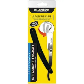 Black ice straight, razor swing lock (Black)