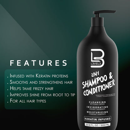 L3VEL3 ￼￼2in1 Shampoo & Conditioner