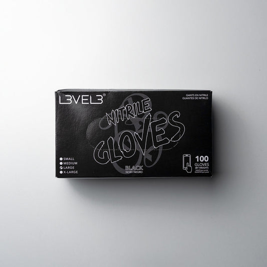 (Black)  L3VEL3 Professional NitProfessional Nitrile Gloves – 100 Pack