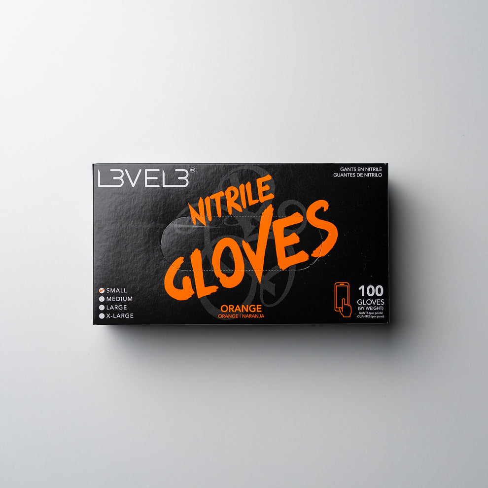 (Orange)L3VEL3 Professional Nitrile Gloves – 100 Pack