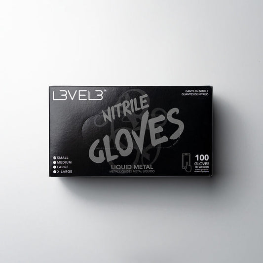 (Liquid Metal) L3VEL3 Professional Nitrile Gloves – 100 Pack